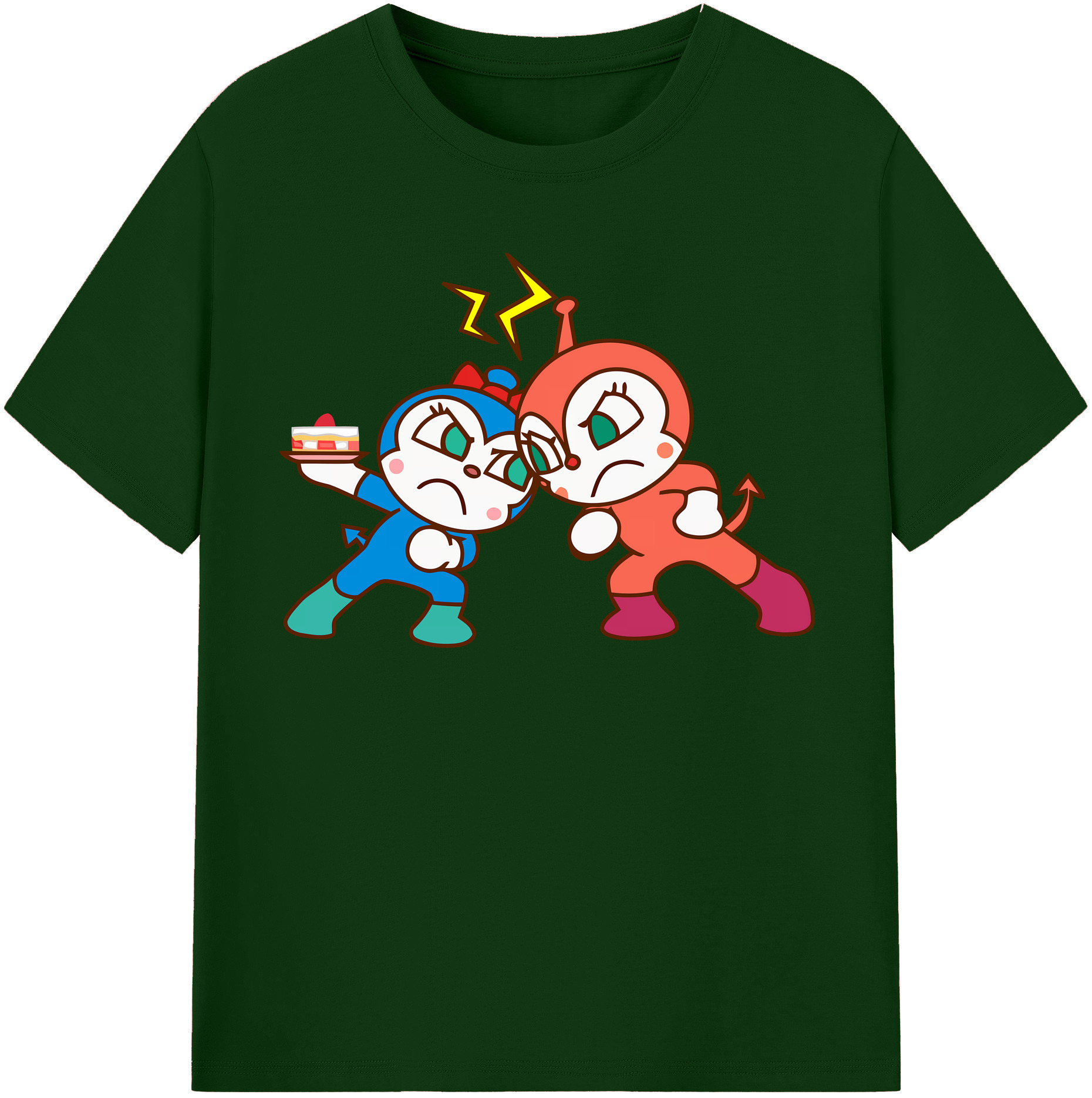 （画像用） アンパンマン Anpanman 綿100％半袖Tシャツ（フロントプリント）
